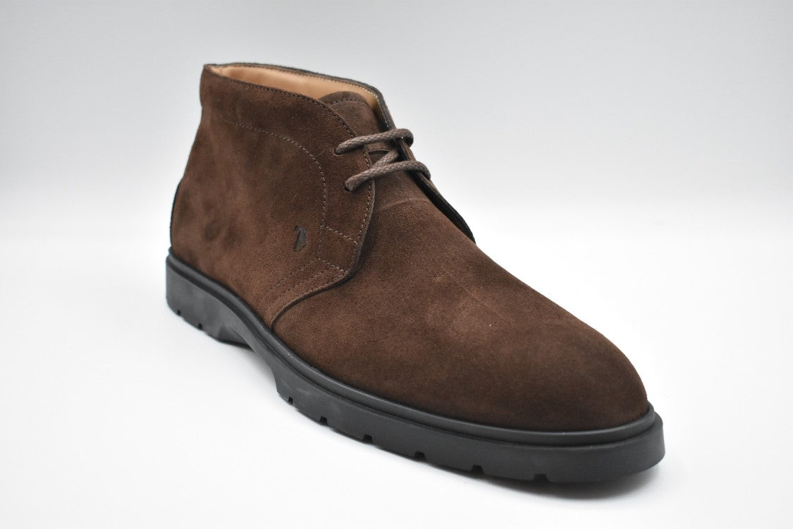 Laced Boots With Suede Finish