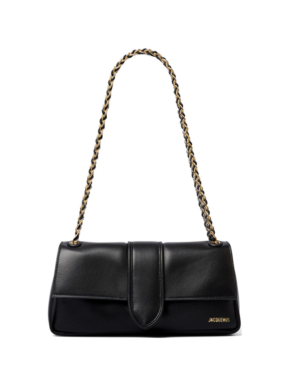 Black Gold-Tone Hardware Logo Bag