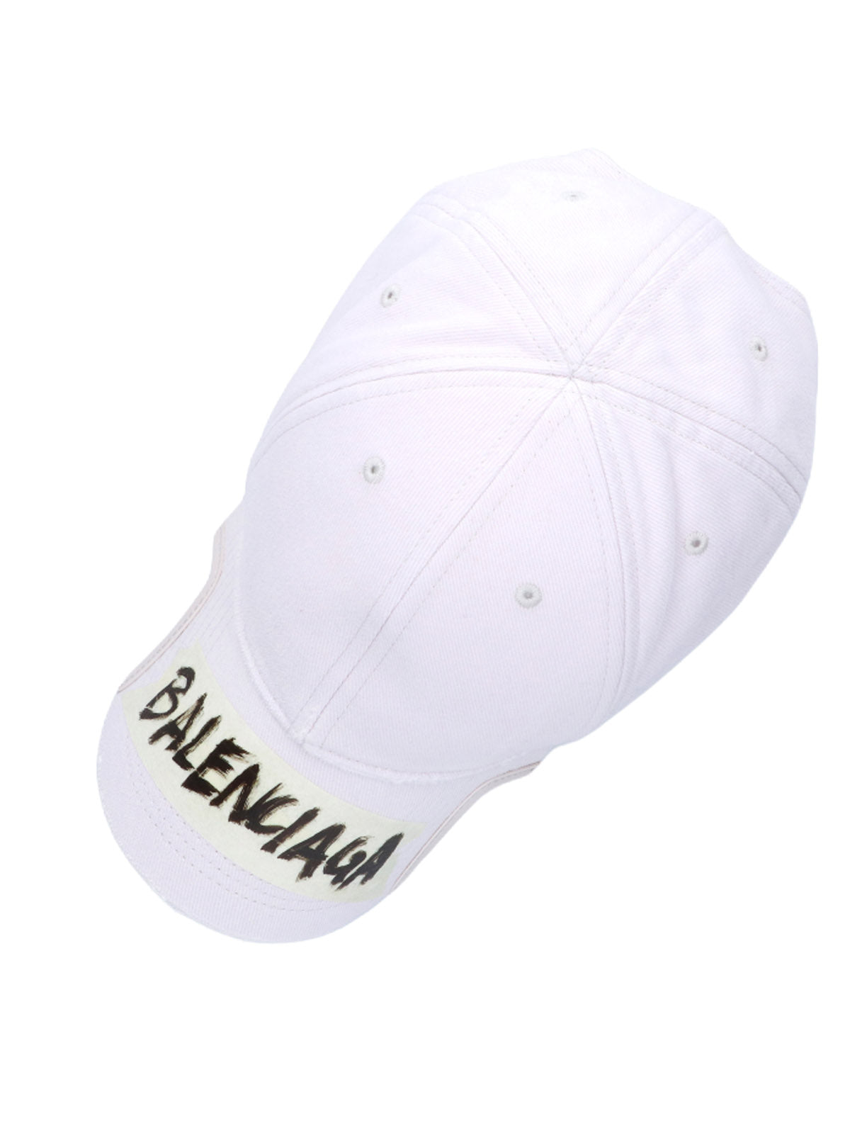 White Masking Tape Cut-Out Visor Hat