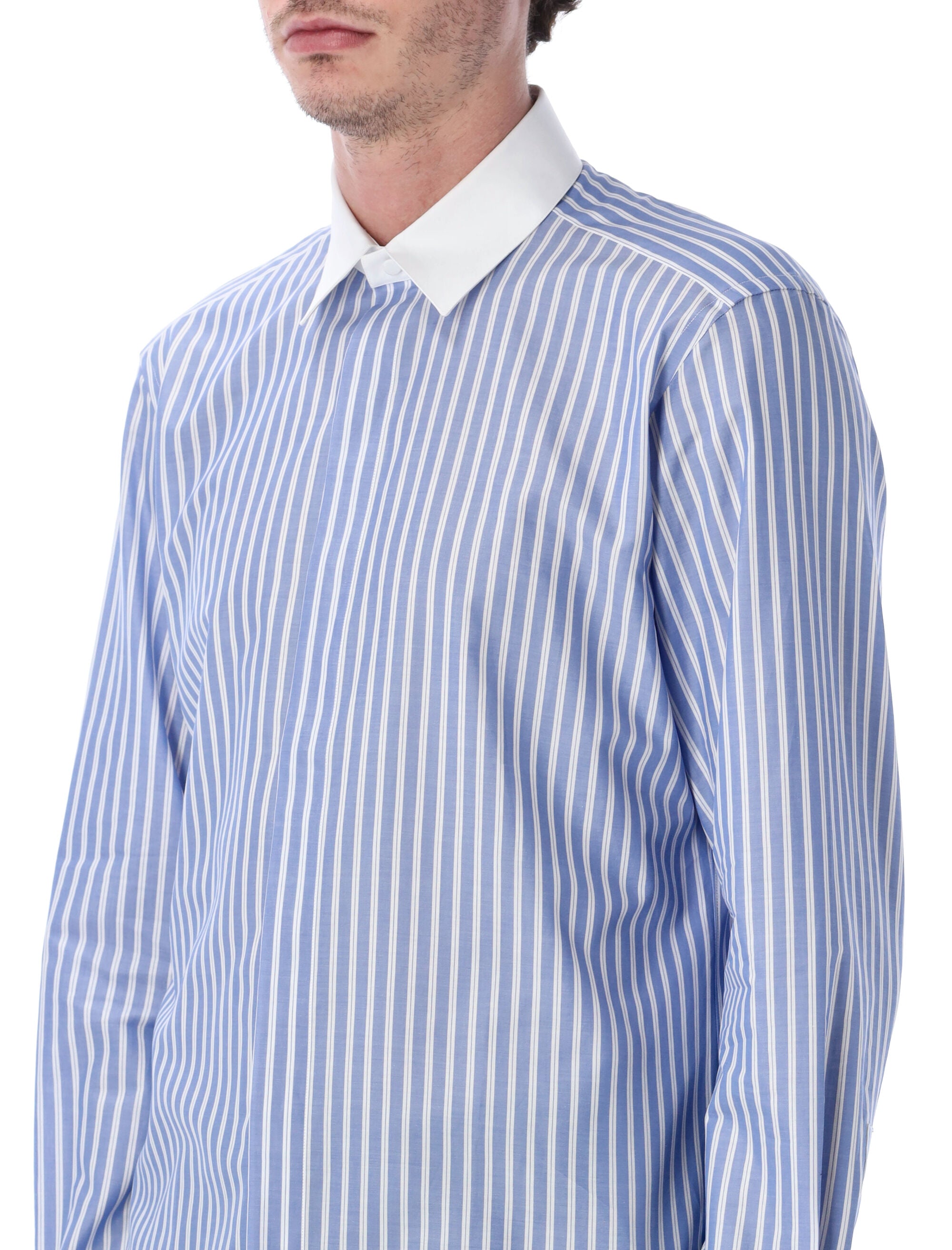 Wide Stripe Cotton Shirt