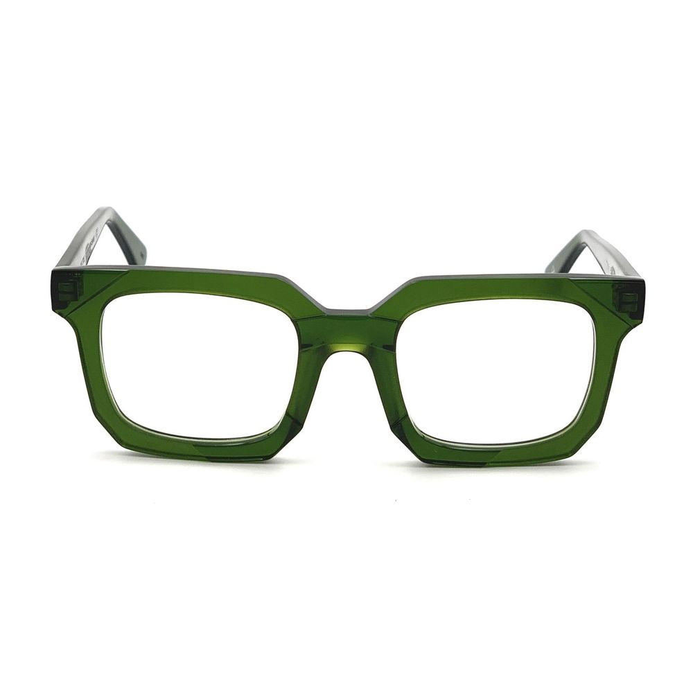 T057 438 Green Translucent Green Rectangular Eyeglasses
