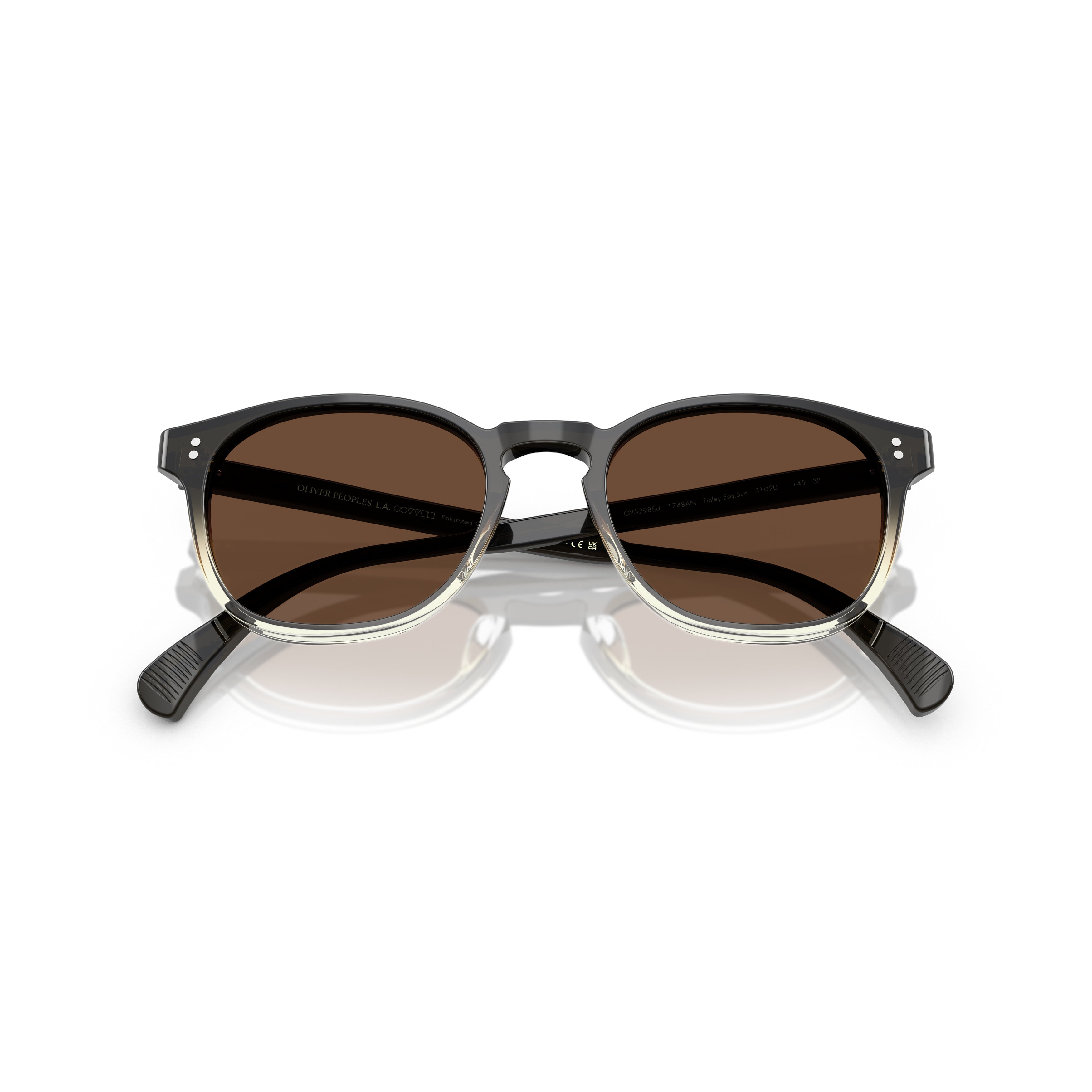 0ov5298su Classic Round Frame Sunglasses with Gradient Acetate Finish