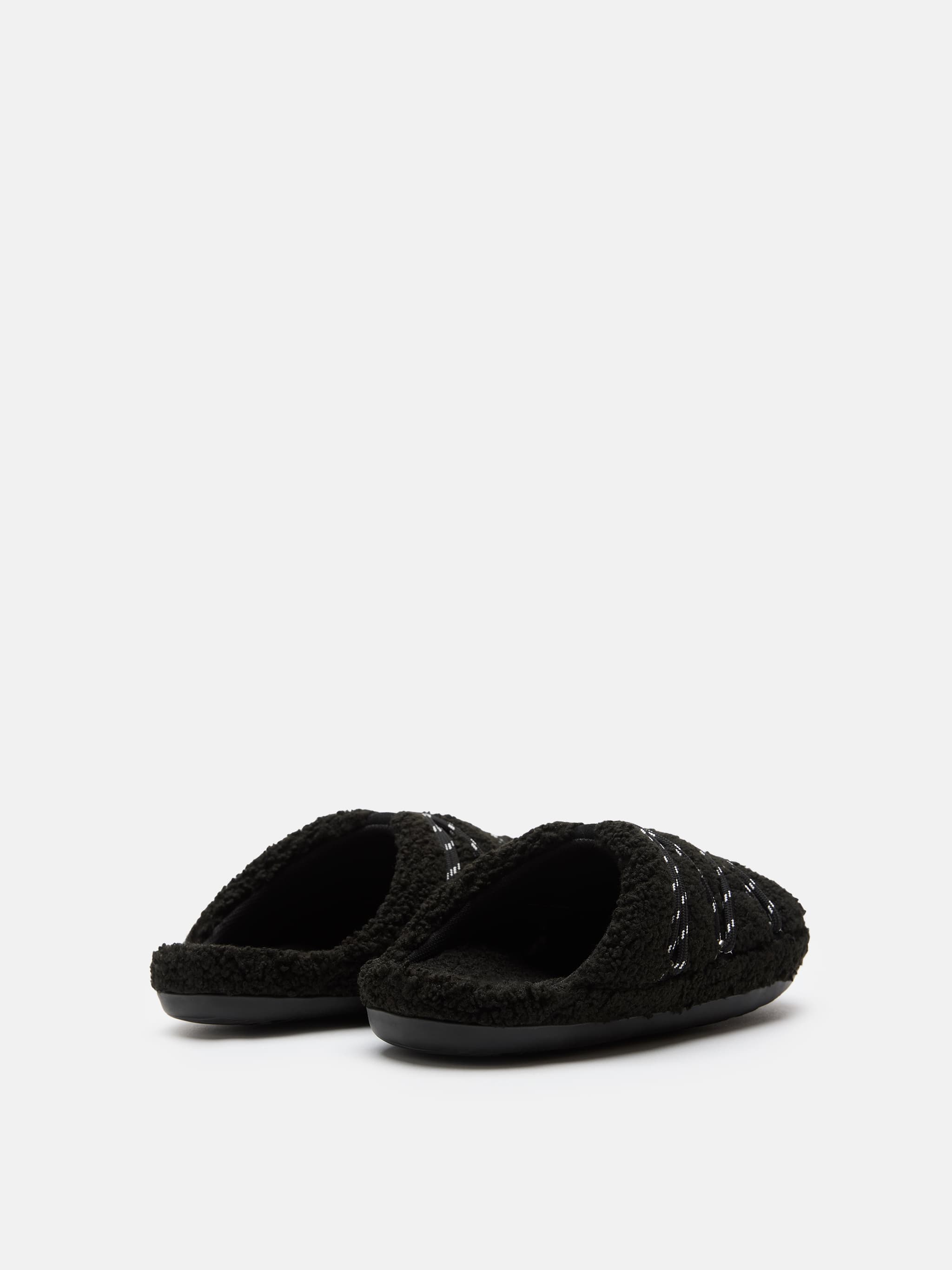 Black Teddy Slippers