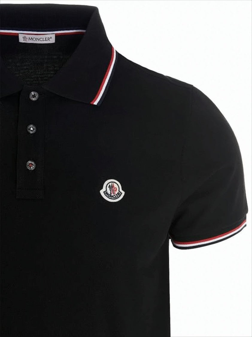 Short-Sleeve Polo Shirt with Ribbed Collar