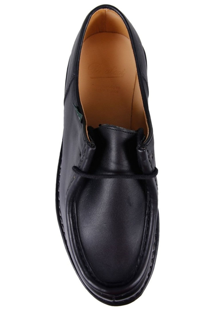 Moc Toe Black Leather Dress Shoes