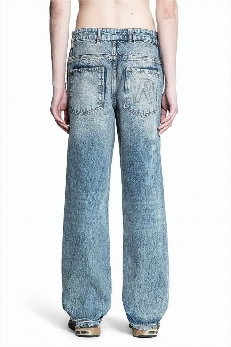 Relaxed Wide-Leg Denim Pants