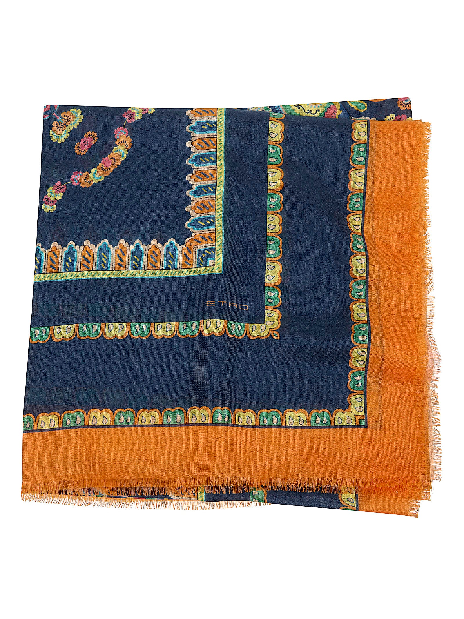 Cashmere-Silk-Wool Floral Paisley Shawl