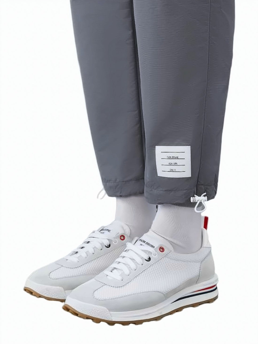 Relaxed Fit Grey Pants with Adjustable Features