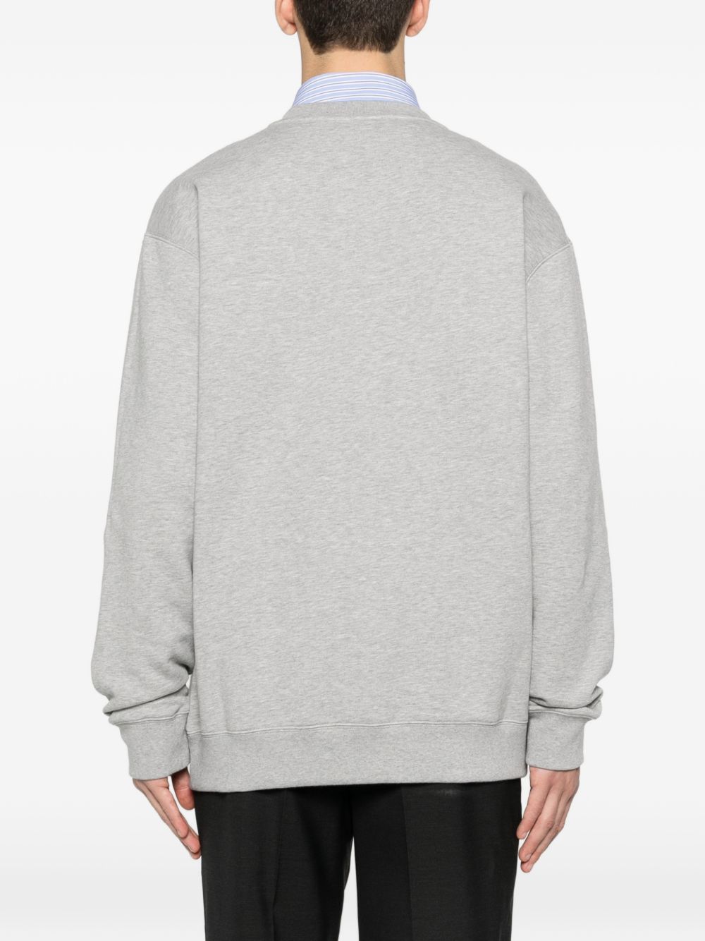 Crew Neck Knit Sweatshirt