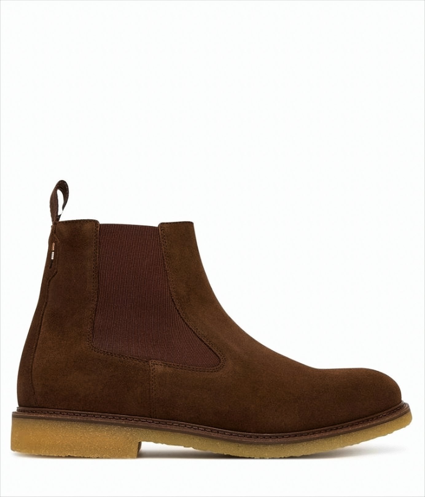 Brown Suede Ankle Boots With Flexible Design