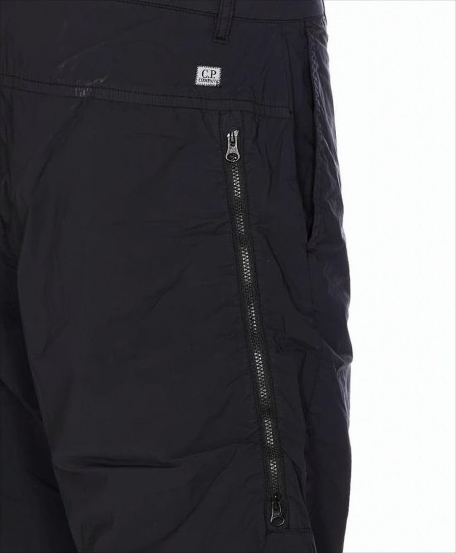 Tailored Fit Black Shorts with Unique Lens Detail