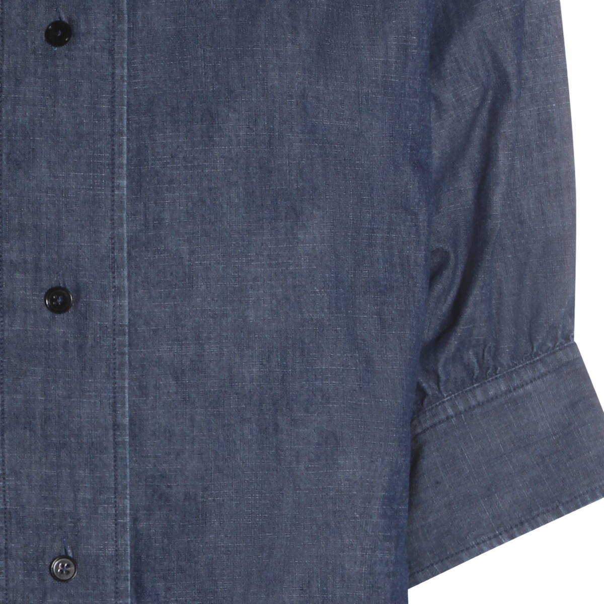 Structured Blue Shirt with Button-Down Front