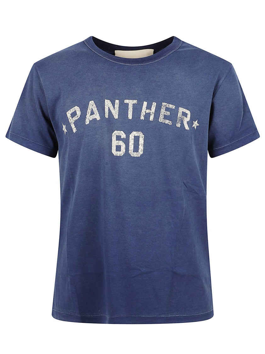 Vintage-Effect Blue Cotton T-Shirt