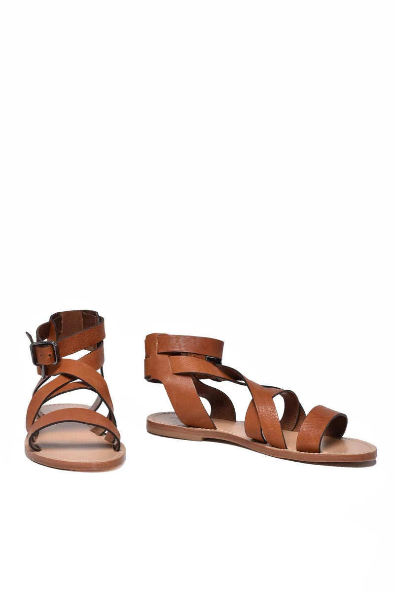 Leather Sandal - Brown