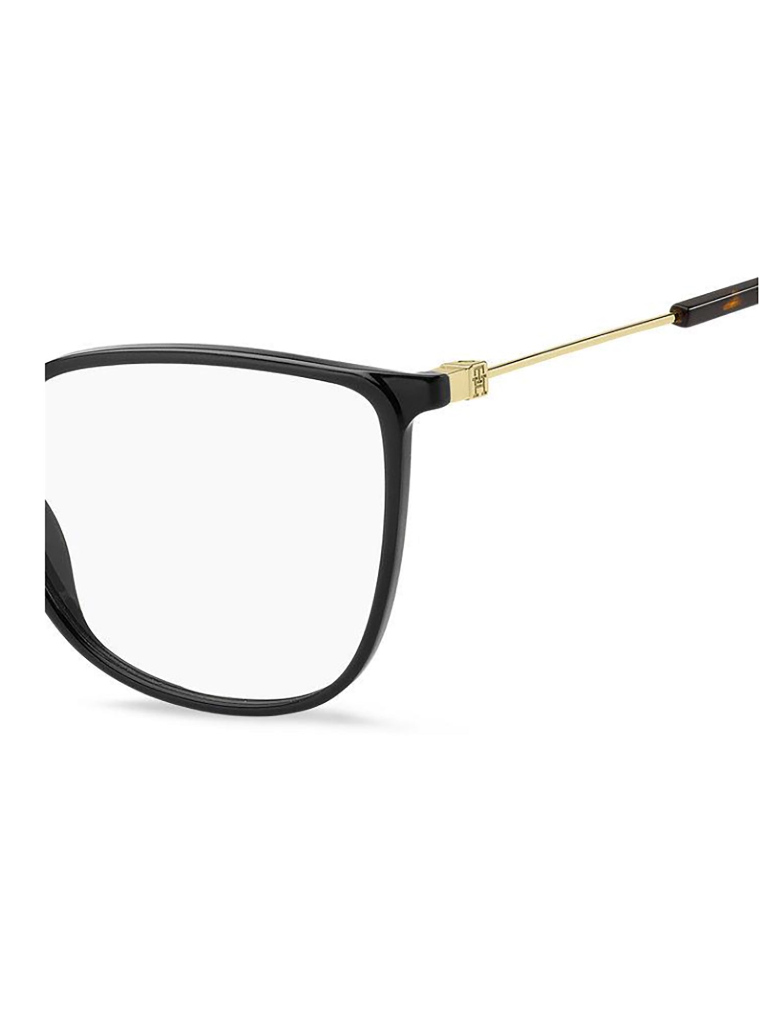 Rectangular Optical Frames with Tortoiseshell Tips by Tommy Hilfiger