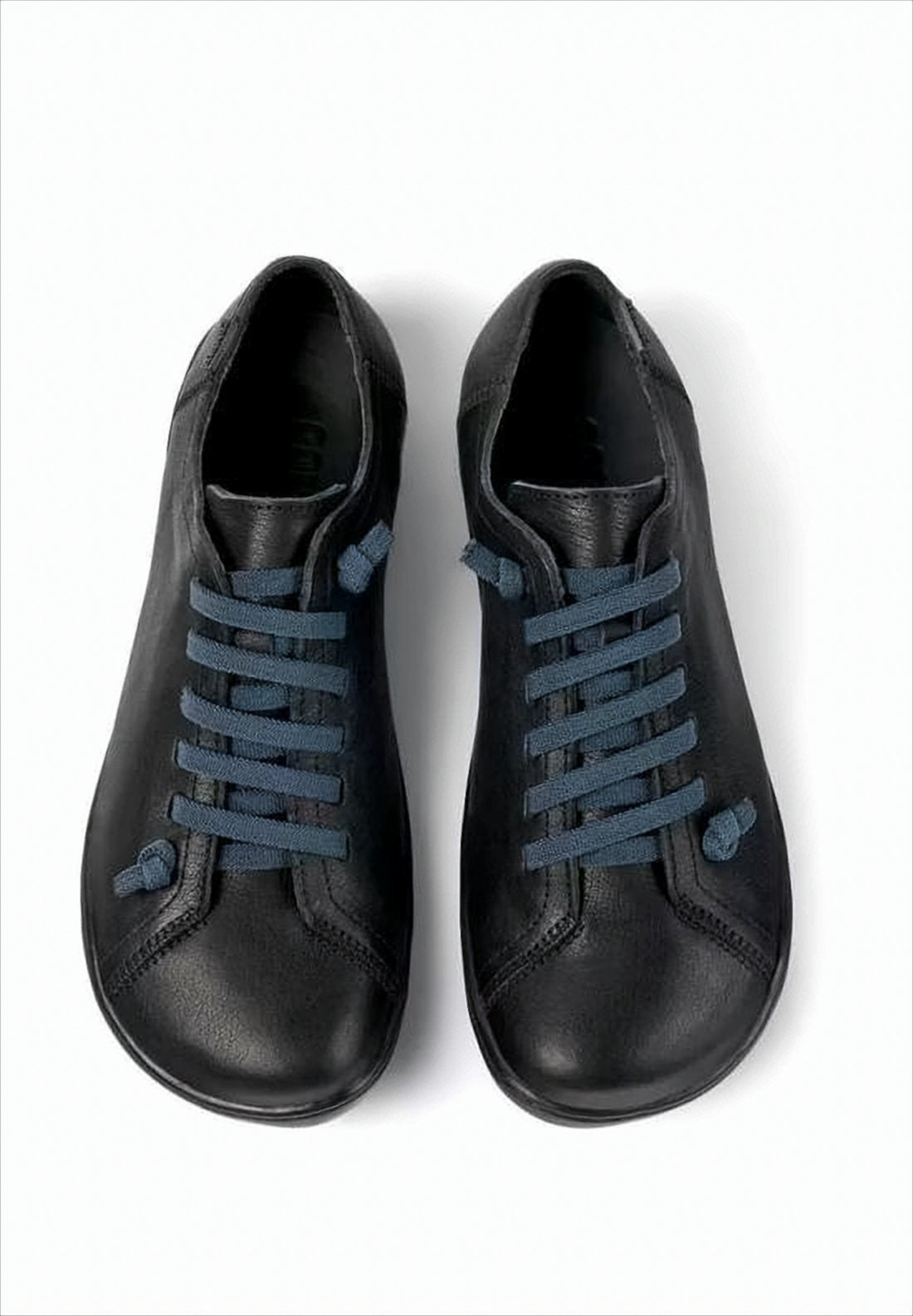 Minimalist Black Leather Sneakers