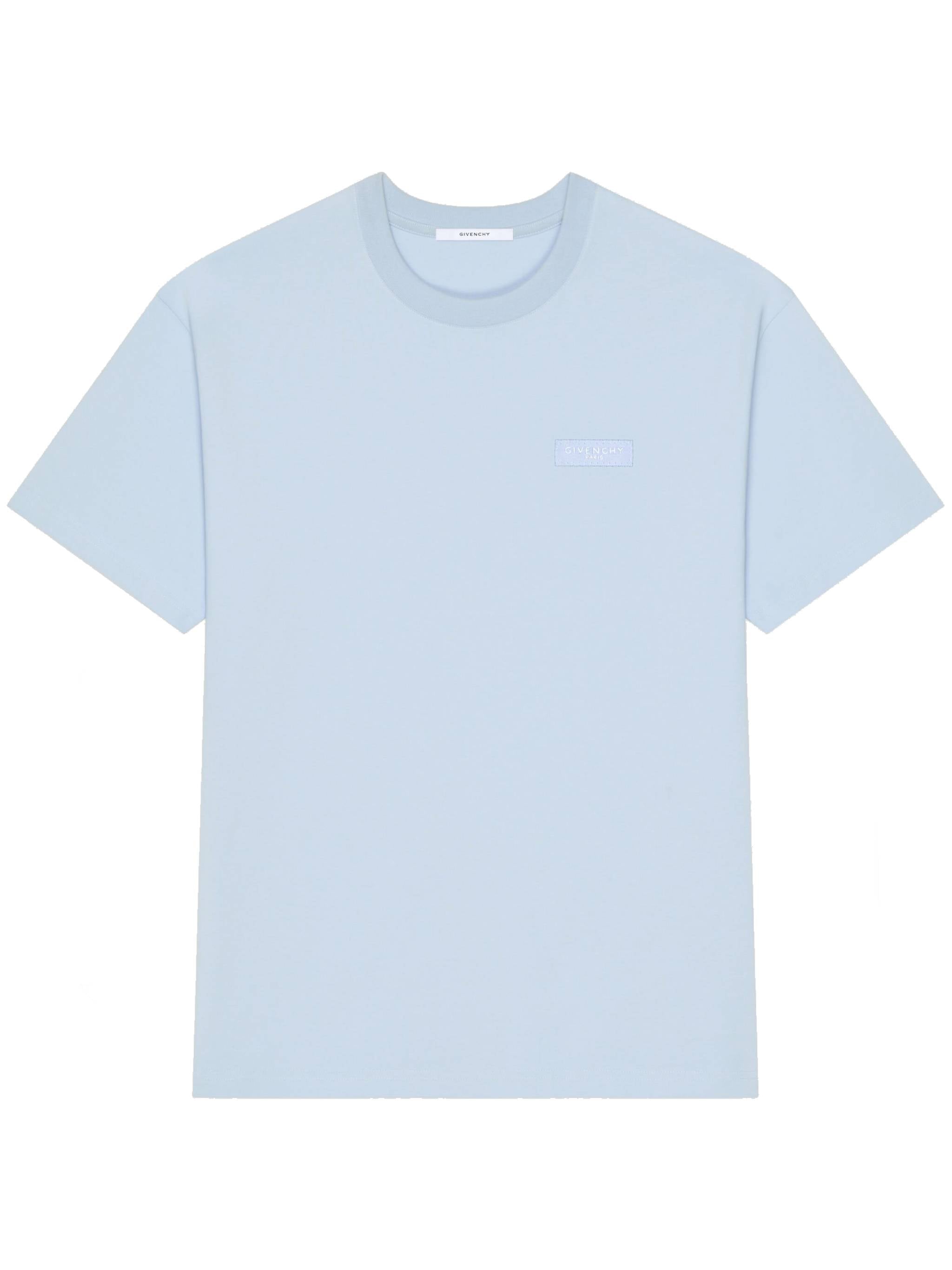 Light Blue Regular Fit Patch T-Shirt