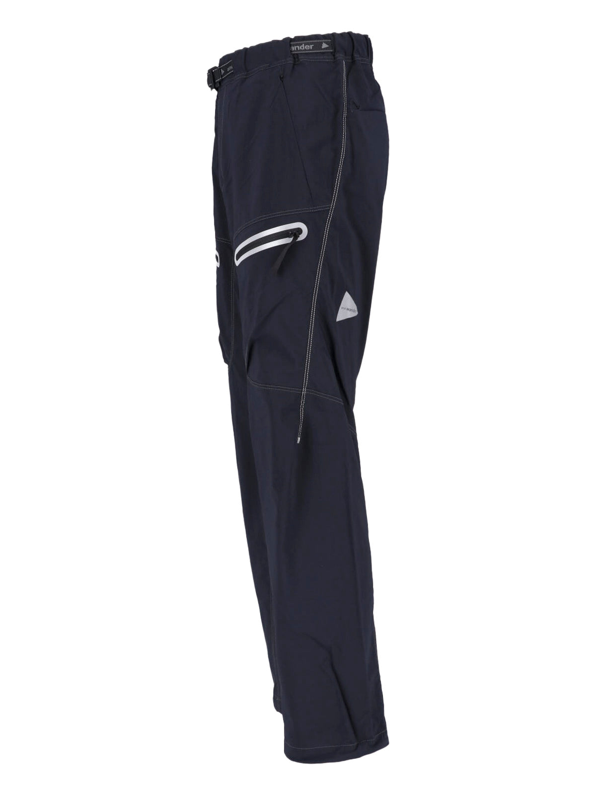 Black Water-Repellent Nylon Hike Elastic Trousers