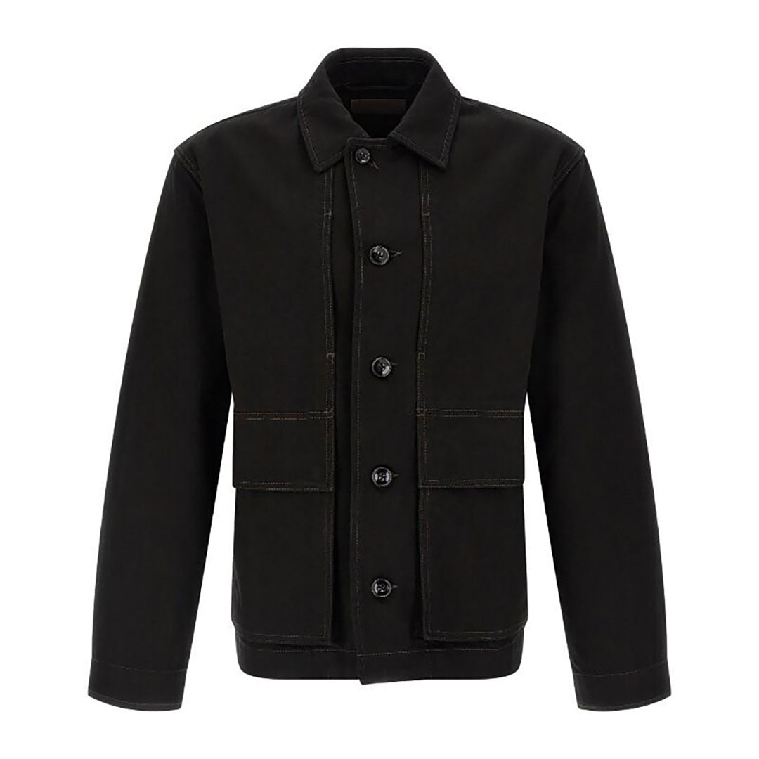 Contemporary Boxy Jacket With Classic Collar