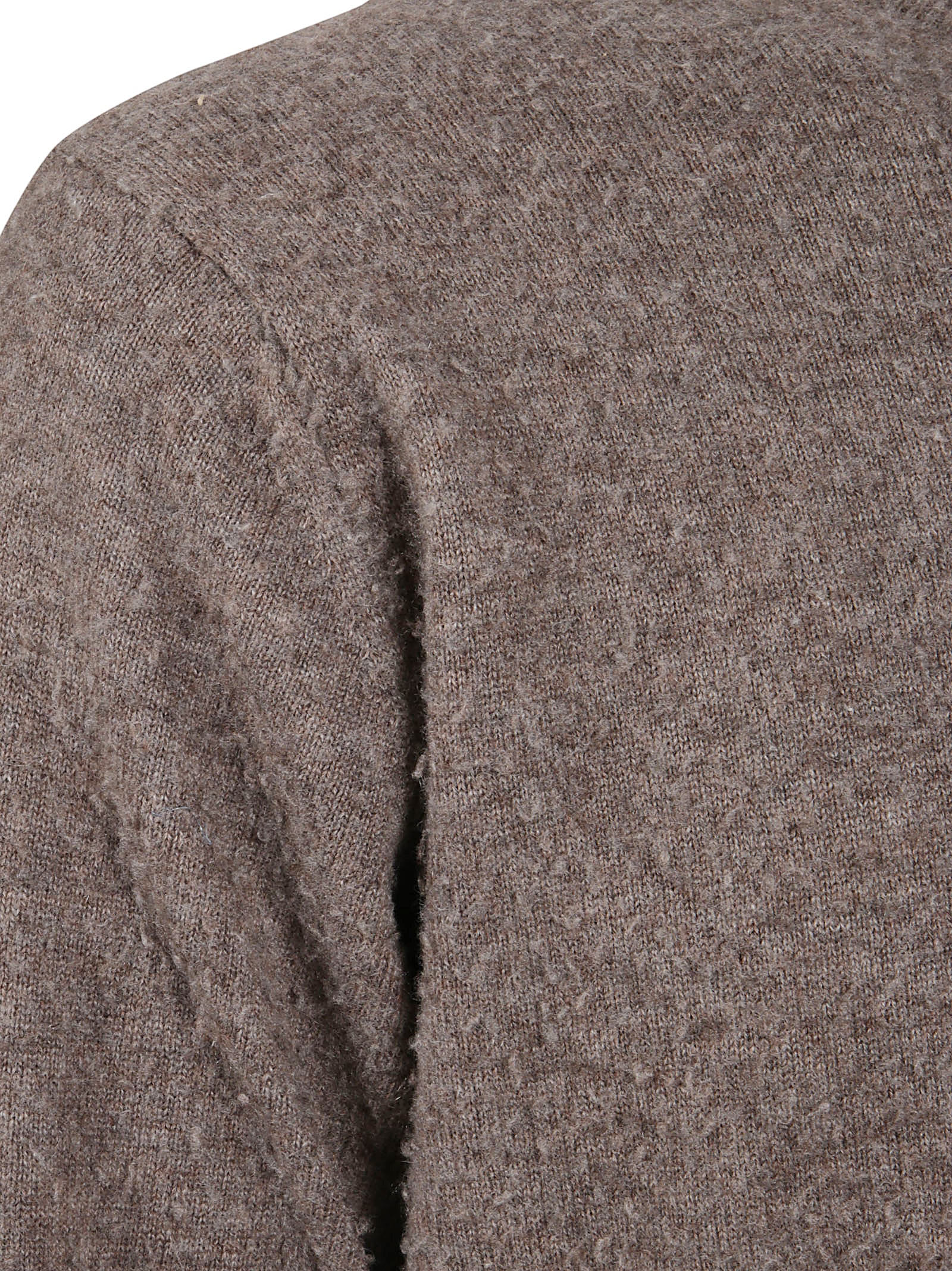 Heathered Brown Cashmere-Cotton Sweater