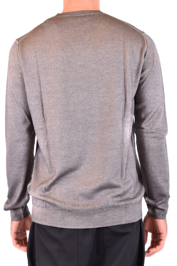 Multicolor Wool Sweater With Classic Crew Neckline