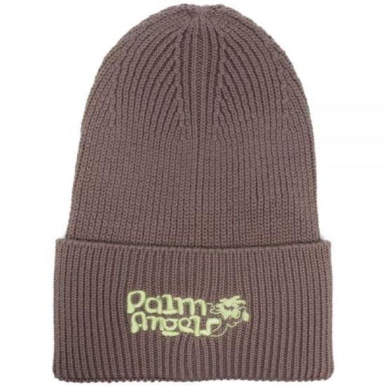 Ribbed Knit Beanie with Embroidered Detailing
