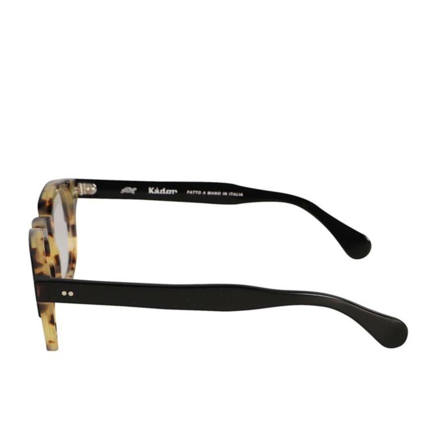 Boston/N Rounded Tortoiseshell Frame Eyeglasses with Metallic Accents
