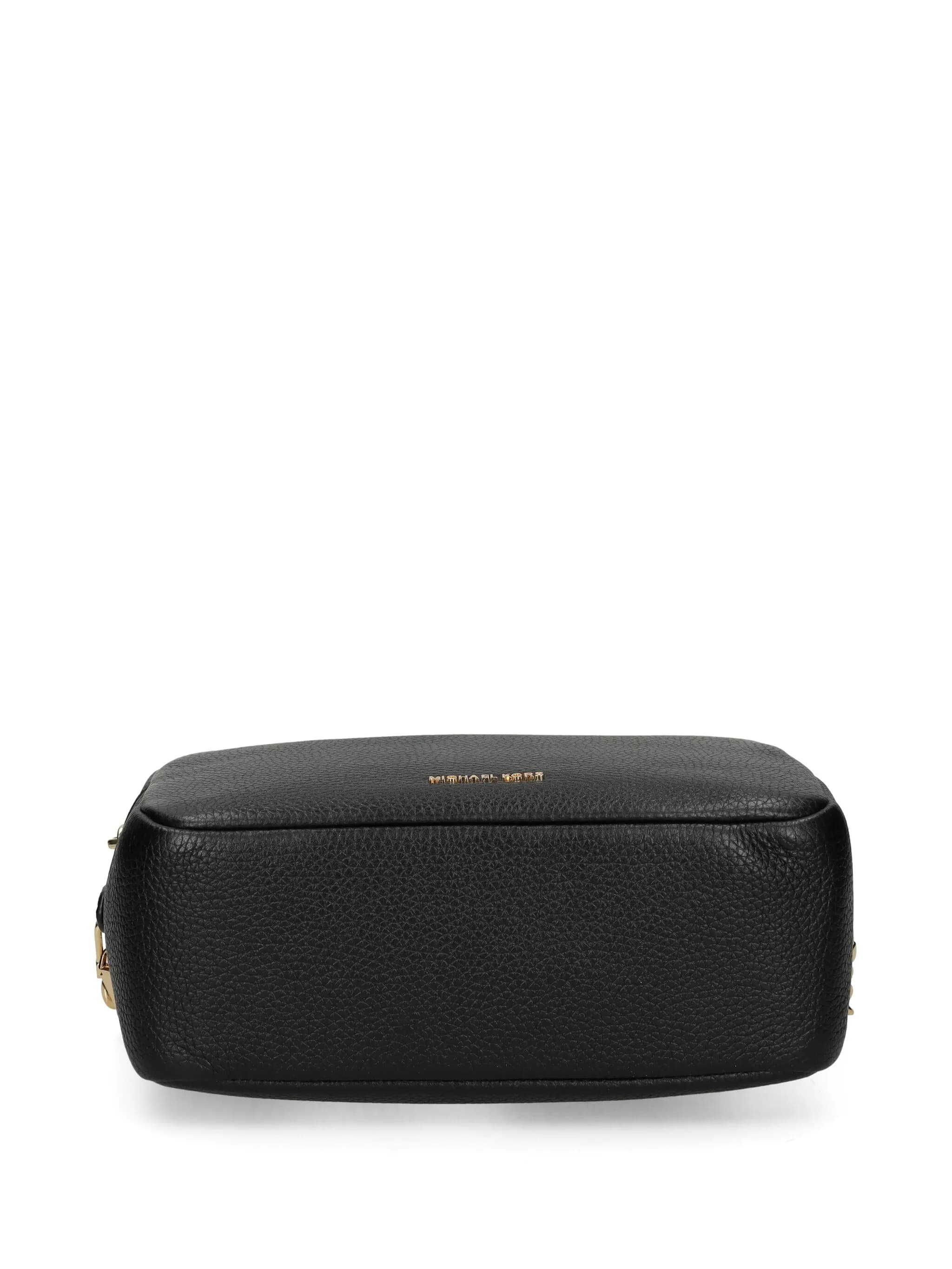 Textured Leather Dual Compartment Camera Bag