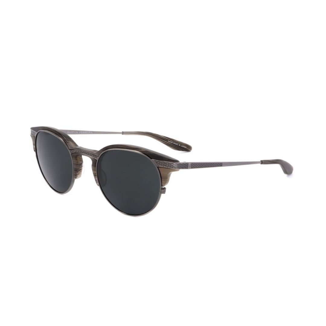 Bp0092 481ph Round Dark Lens Sunglasses with Textured Metal Frame