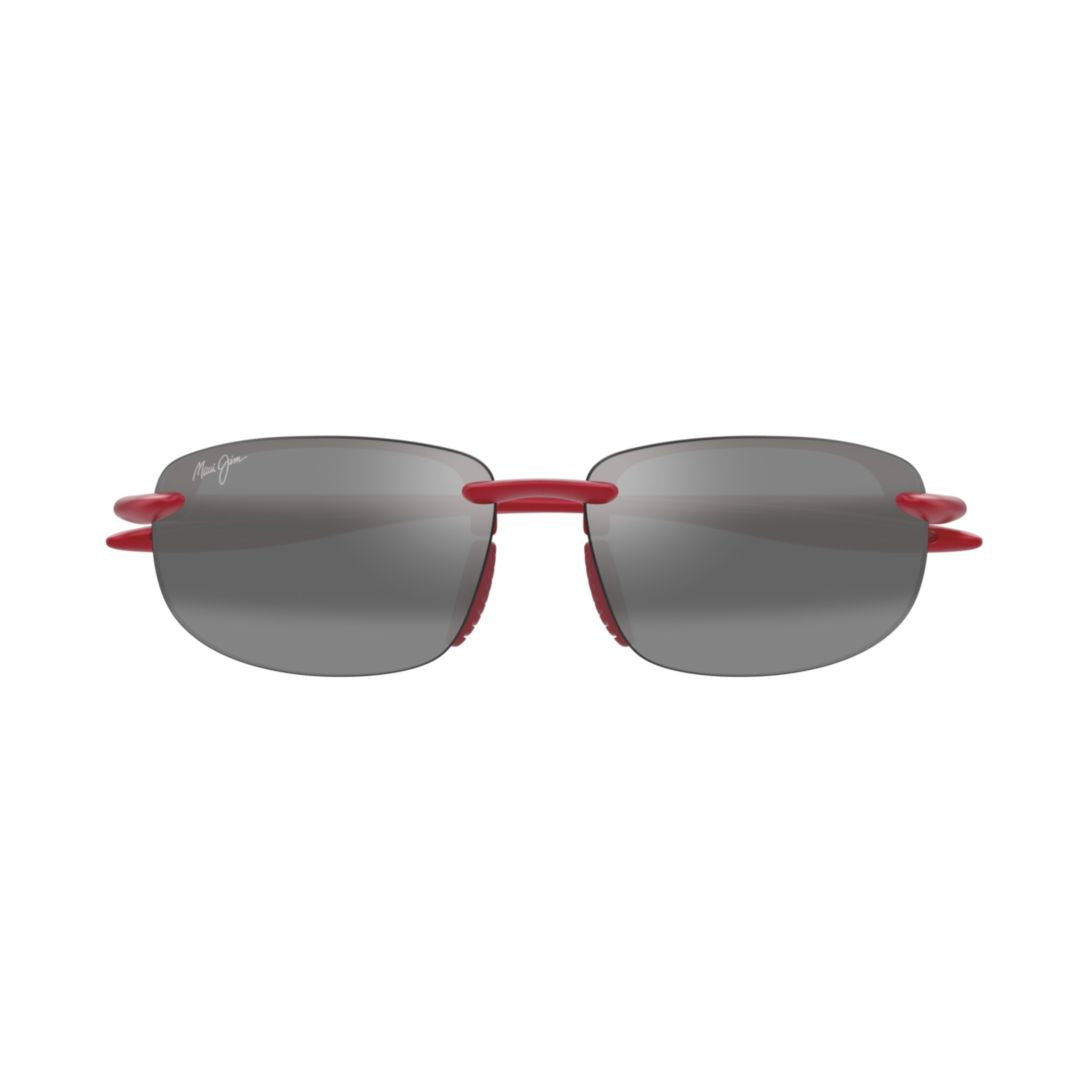 Hookipa Ultra Af Rimless Red Plastic Sunglasses with Rectangular Grey Lenses