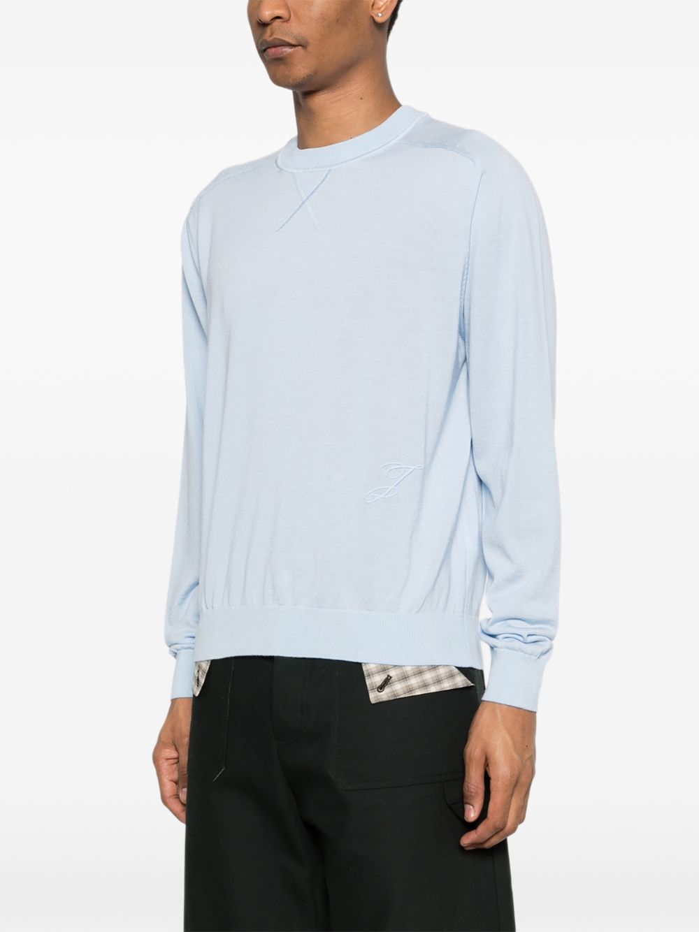 Blue Logo Crew Neck Sweater