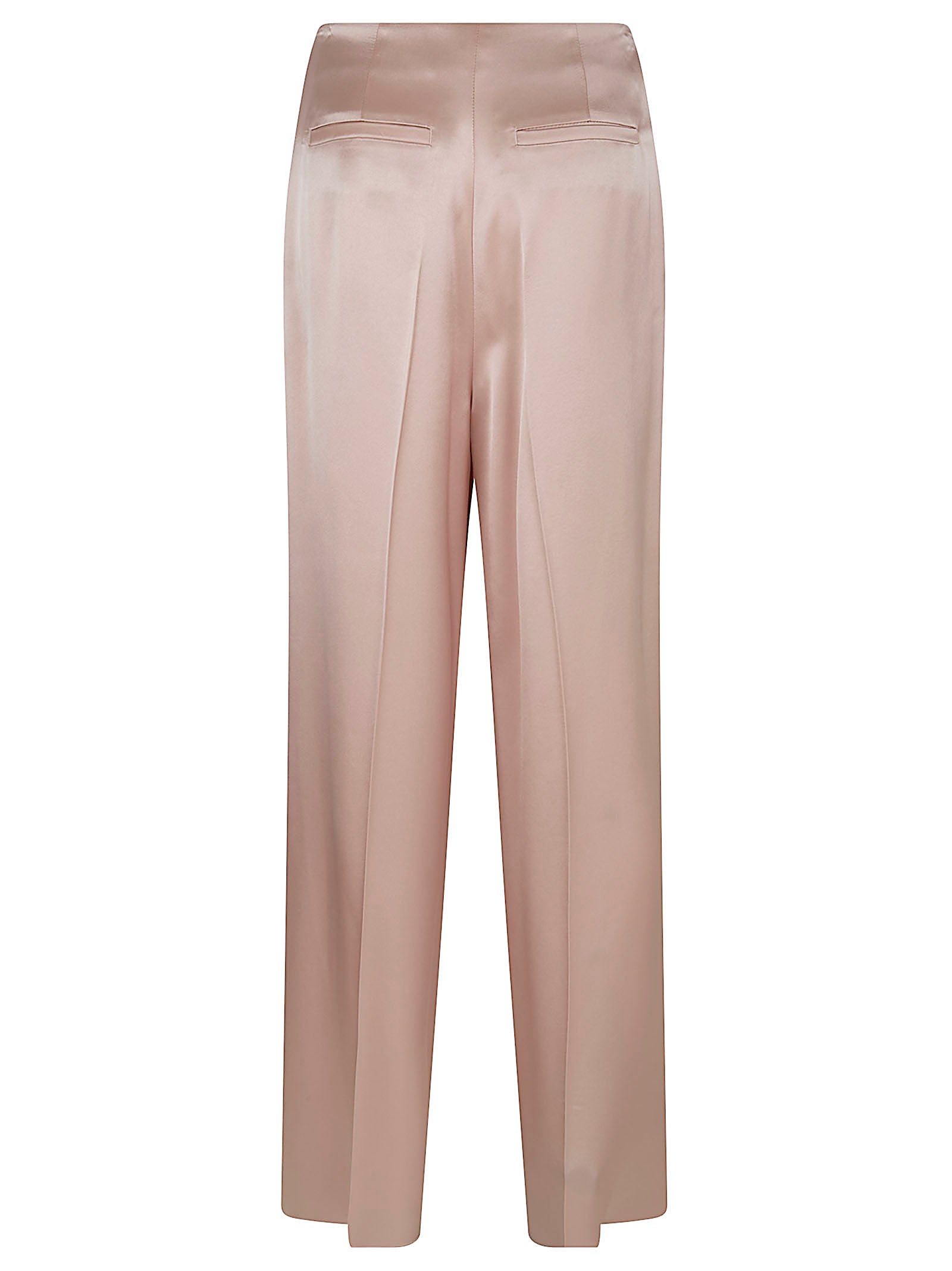 Straight-Leg Trousers with Satin-Like Finish