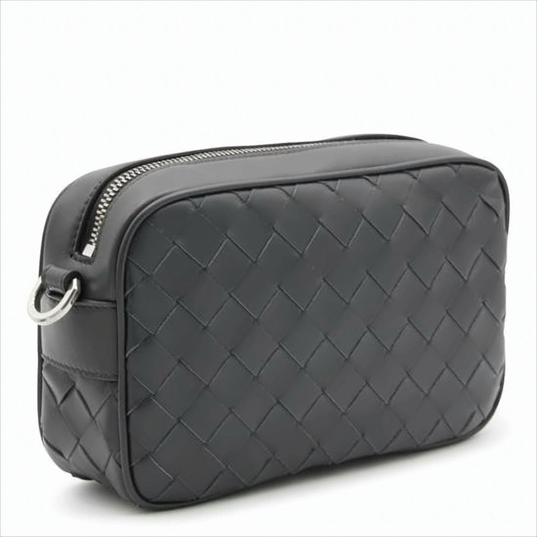 Prostokątna pleciona skórzana torba crossbody