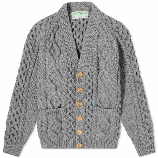 Textured Knit Cardigan With Classic V-Neck And Button Closure