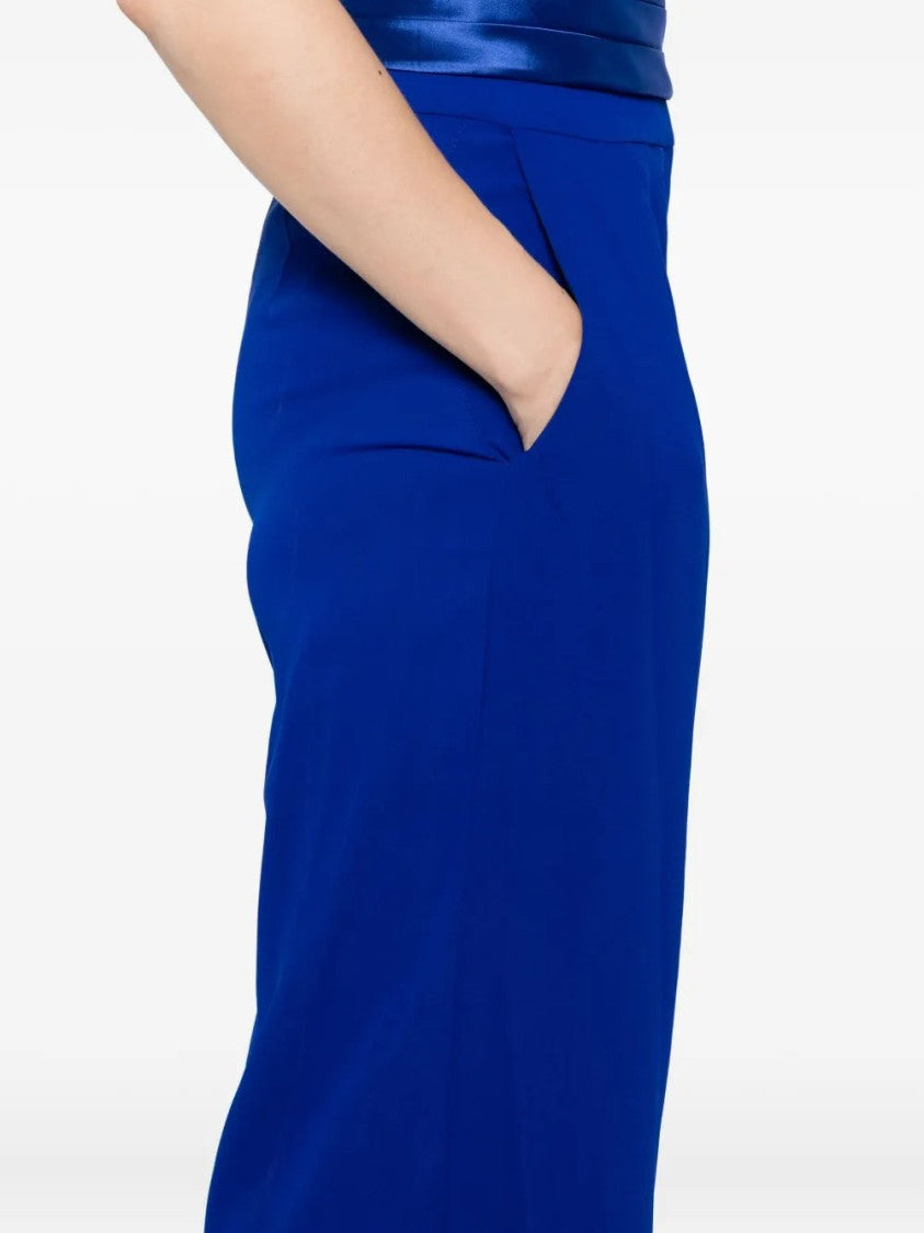Straight-Cut Tailored Pants With High Waist Design