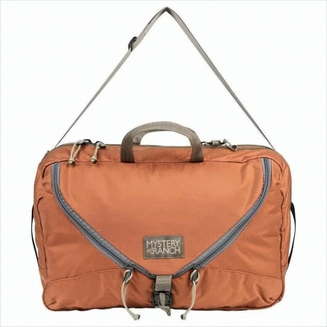Functional Orange Nylon Belt Bag with Buckle Closure