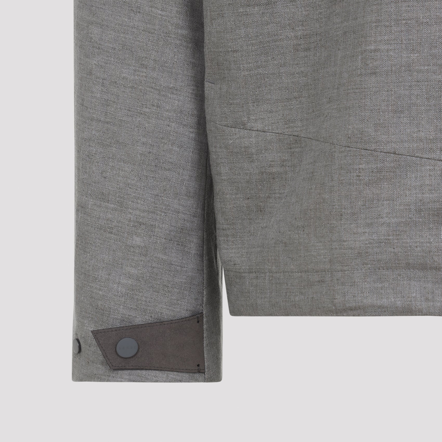 Linen Casual Jacket with High Collar