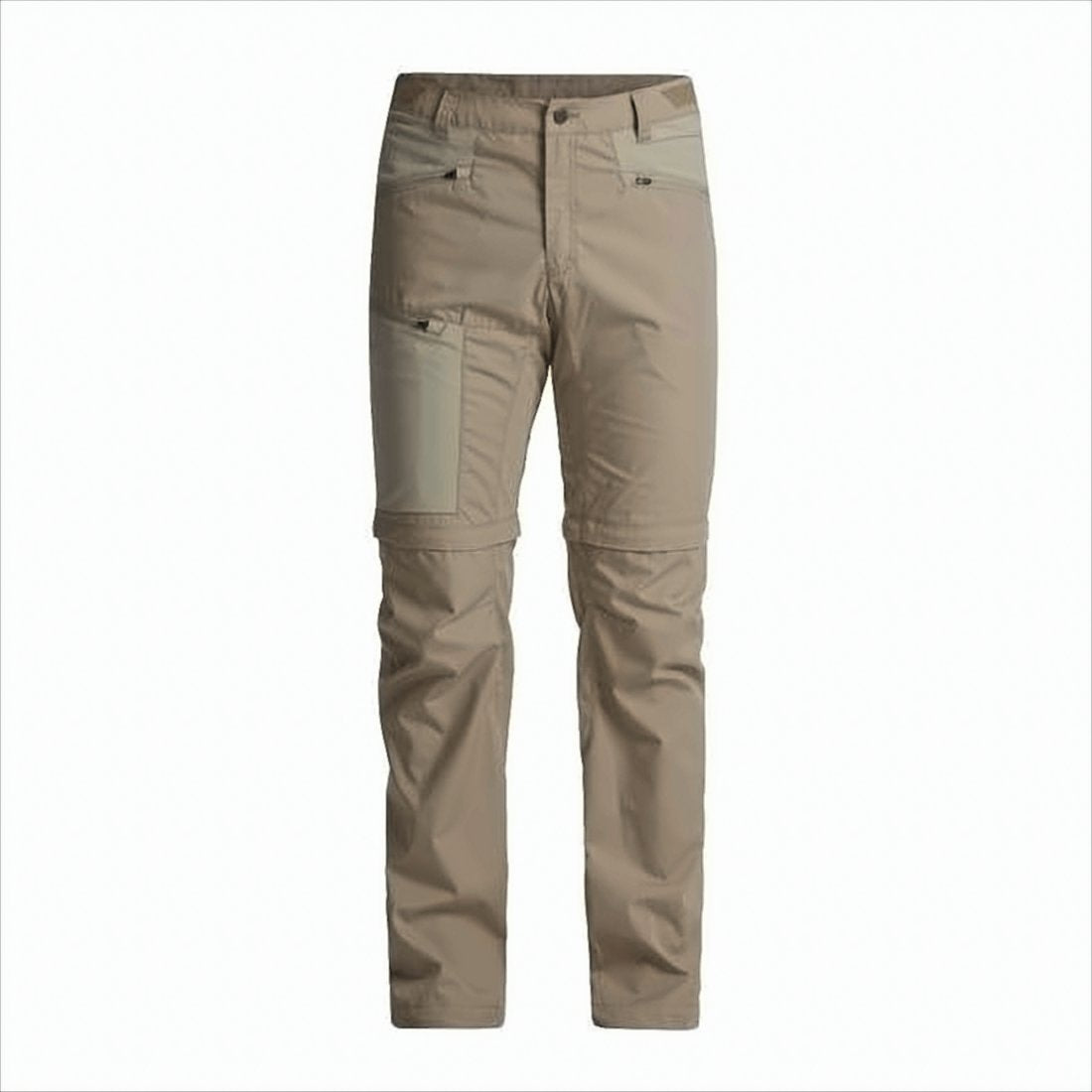 Straight Fit Pants With Reinforced Patches