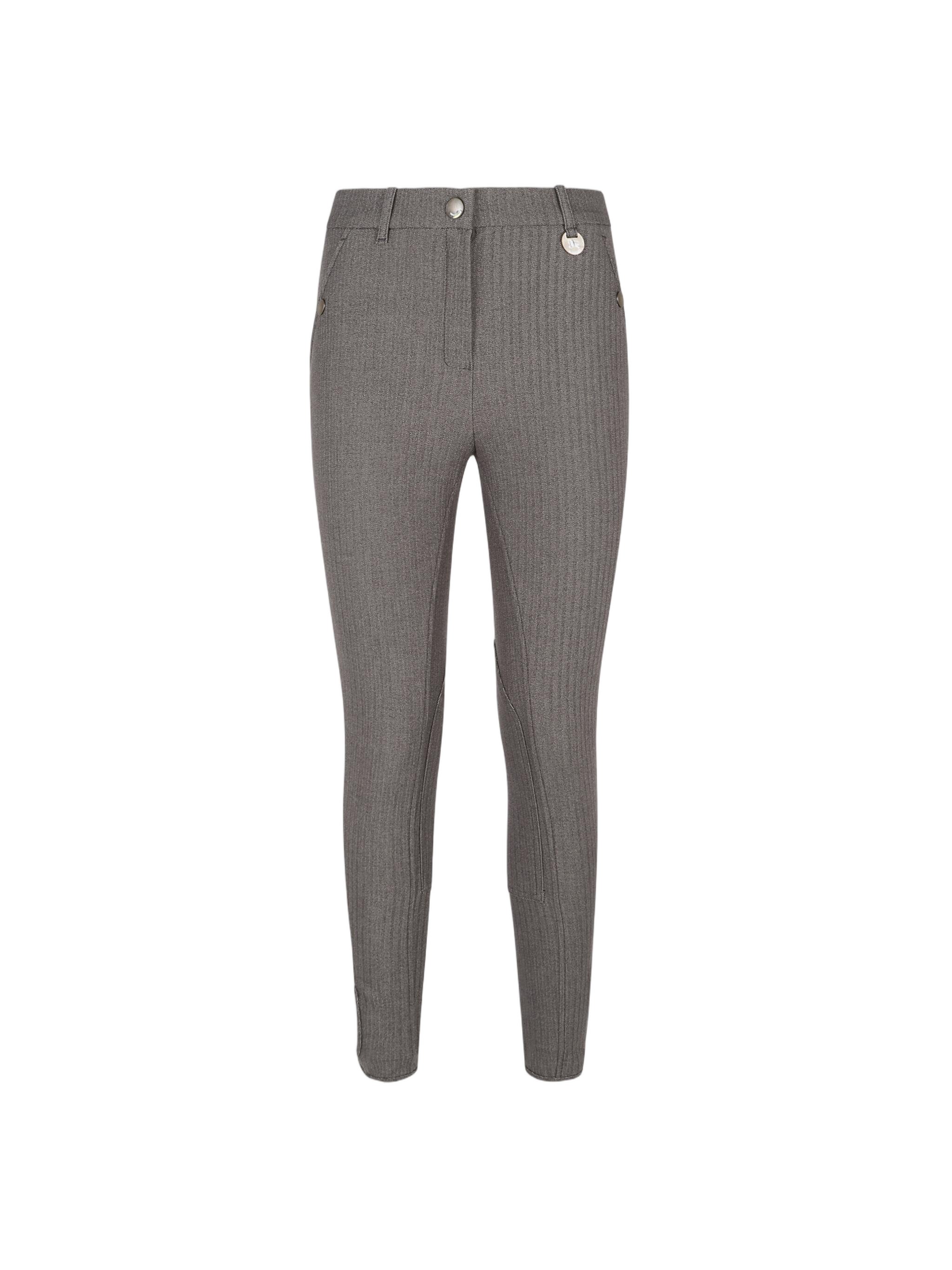 Slim Fit Herringbone Trousers