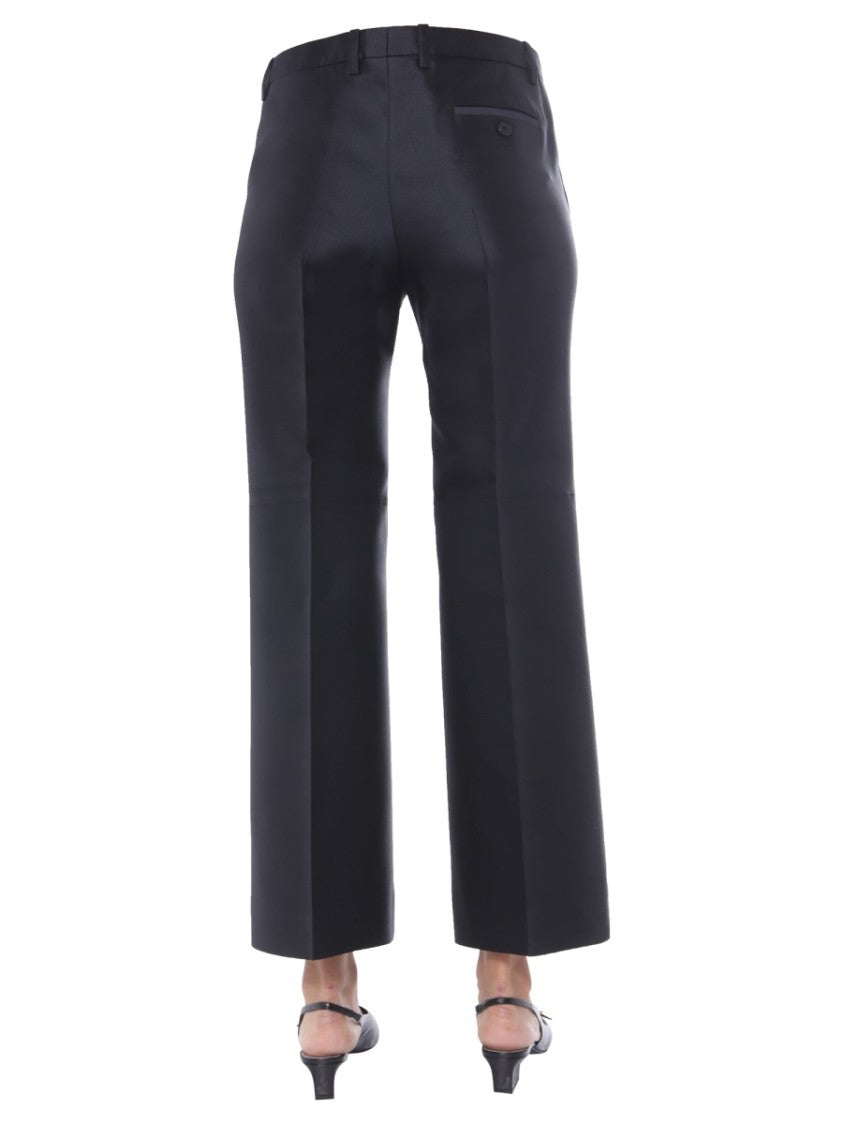 Tailored Wide-Leg Pants With Front Zipper