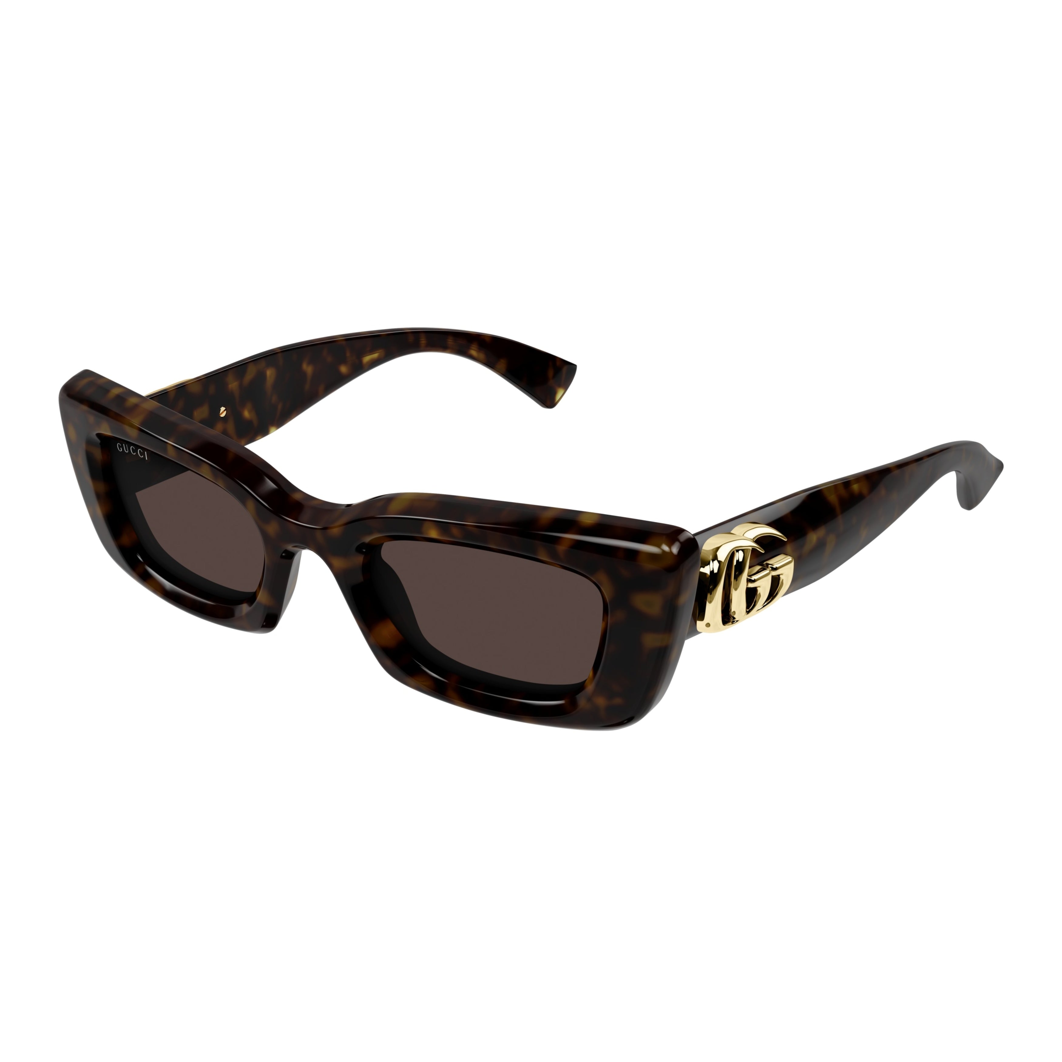 Gg1827s Bold Rectangular Tortoiseshell Sunglasses