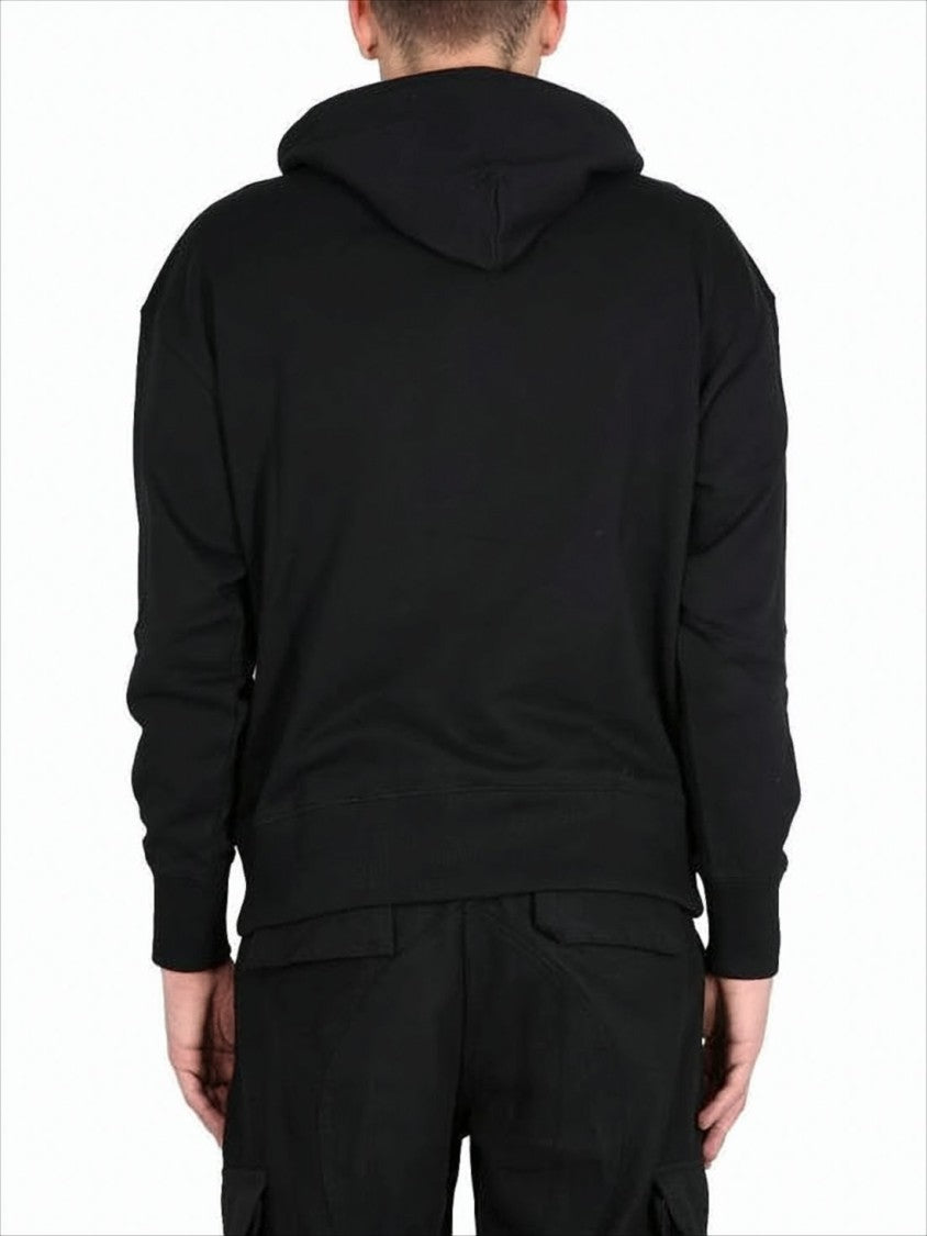Relaxed Fit Hoodie With Bold Brushstroke Lettering