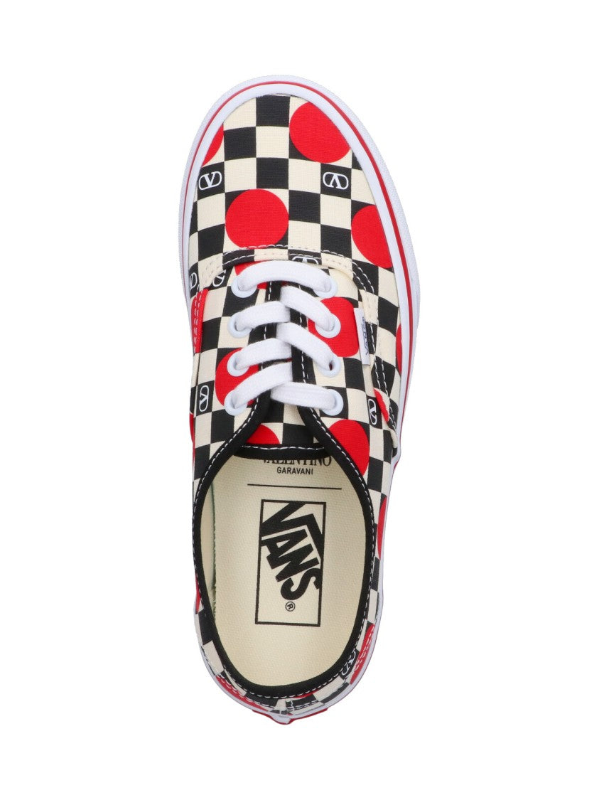 Low-Top Sneakers With Checkerboard Design