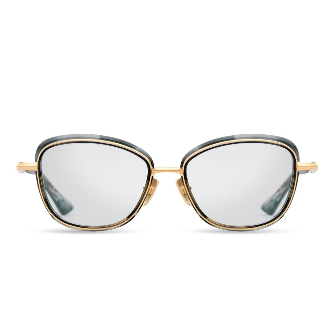 Litavu Rectangular Tortoiseshell Sunglasses with Gold Accents