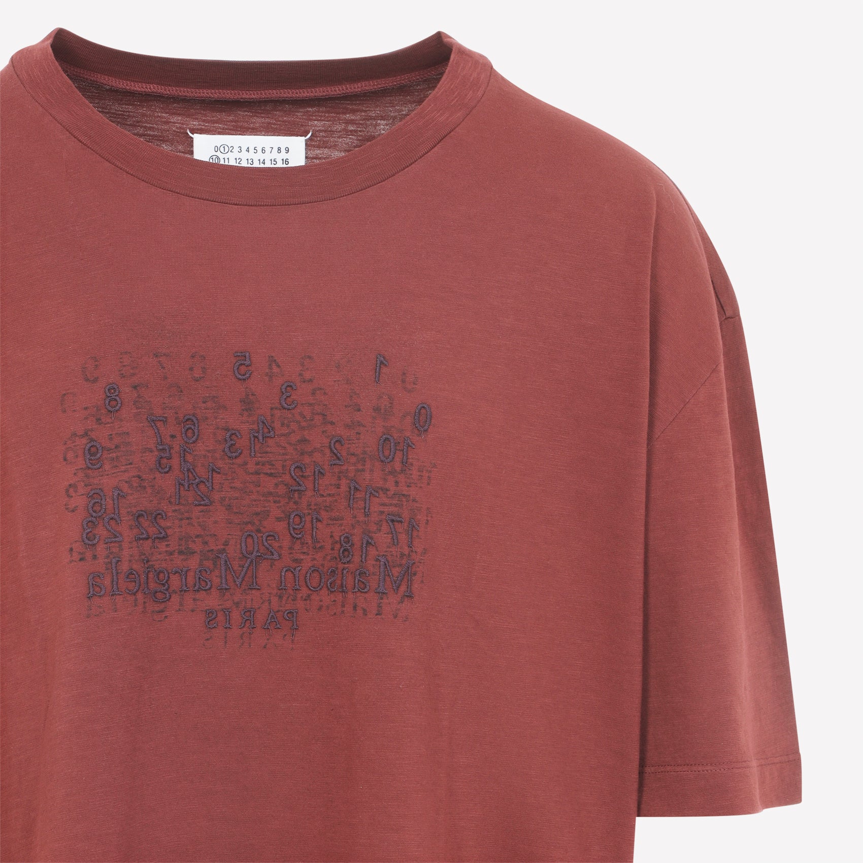 Dark Brick Red Cotton T-Shirt