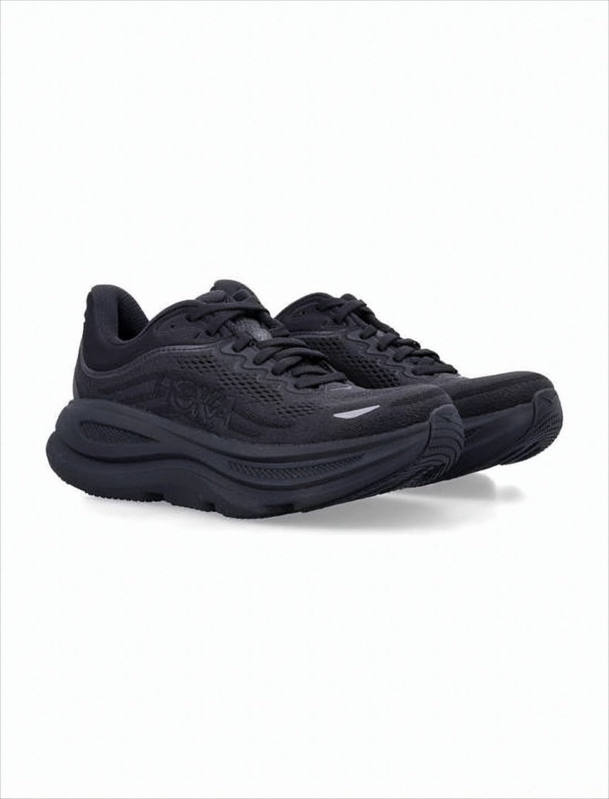 Minimalistic Black Sneakers with Breathable Mesh