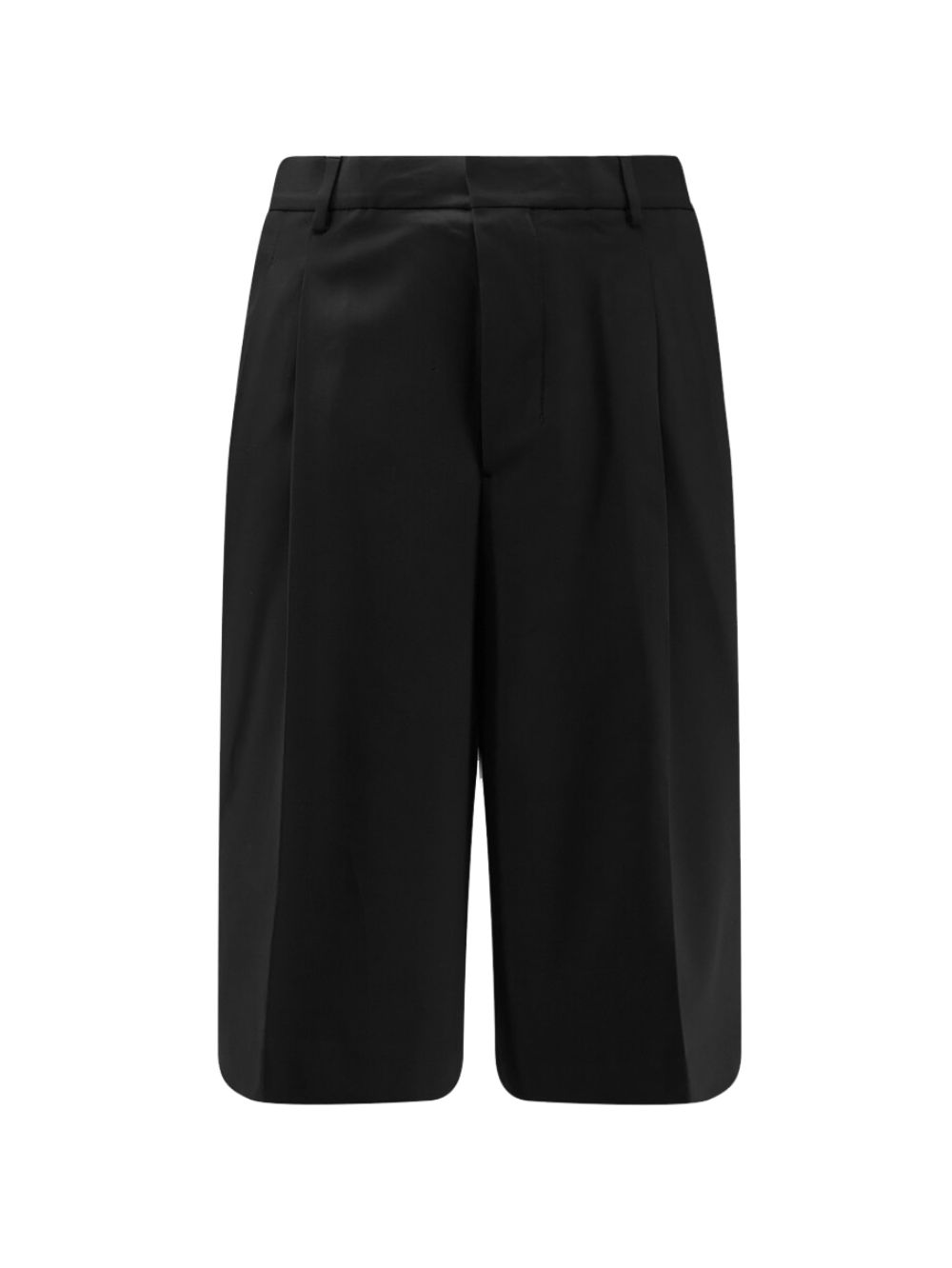 Tailored Mid-Rise Shorts with Concealed Fastening