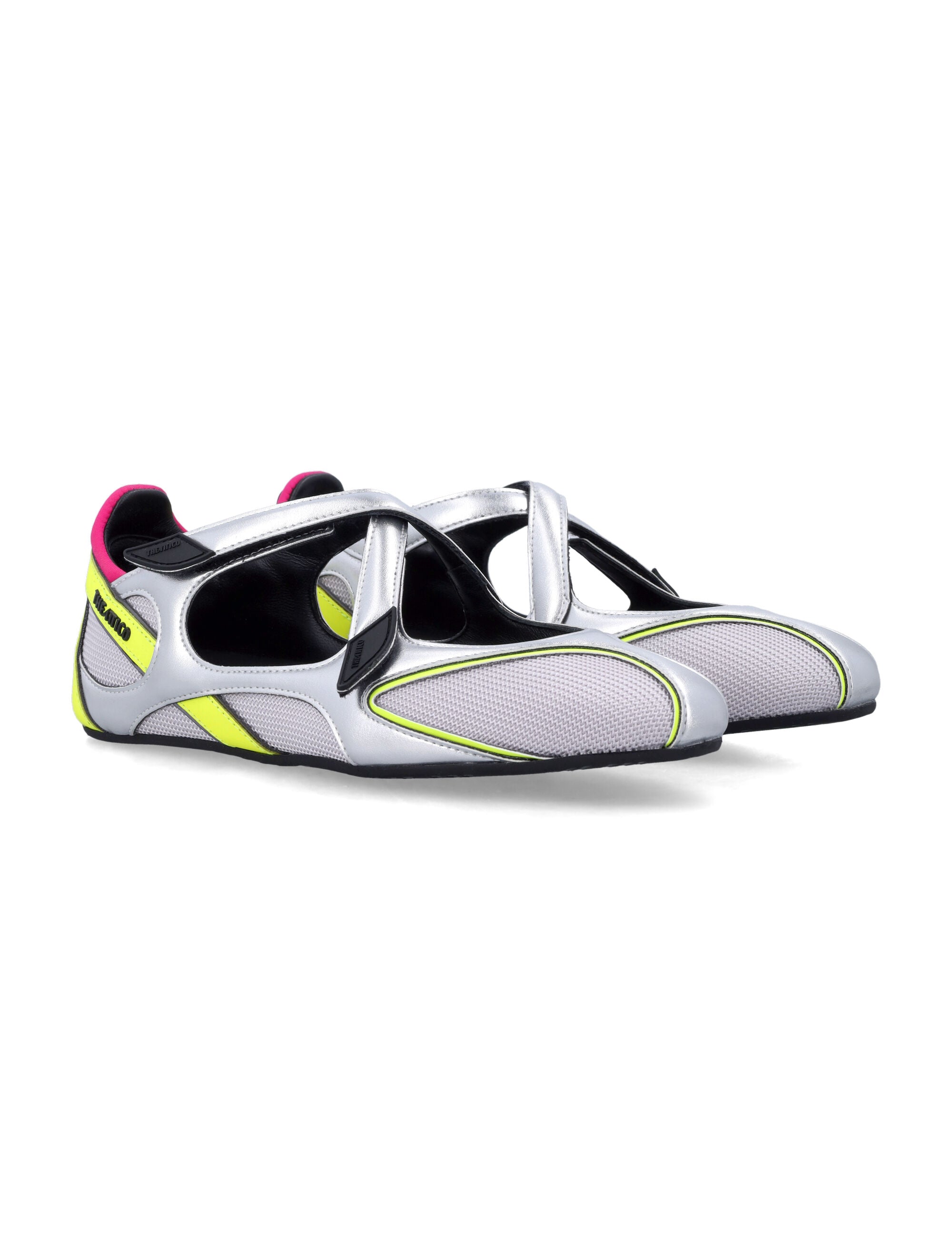 Futuristic Cut-Out Mesh Ballerina Flats
