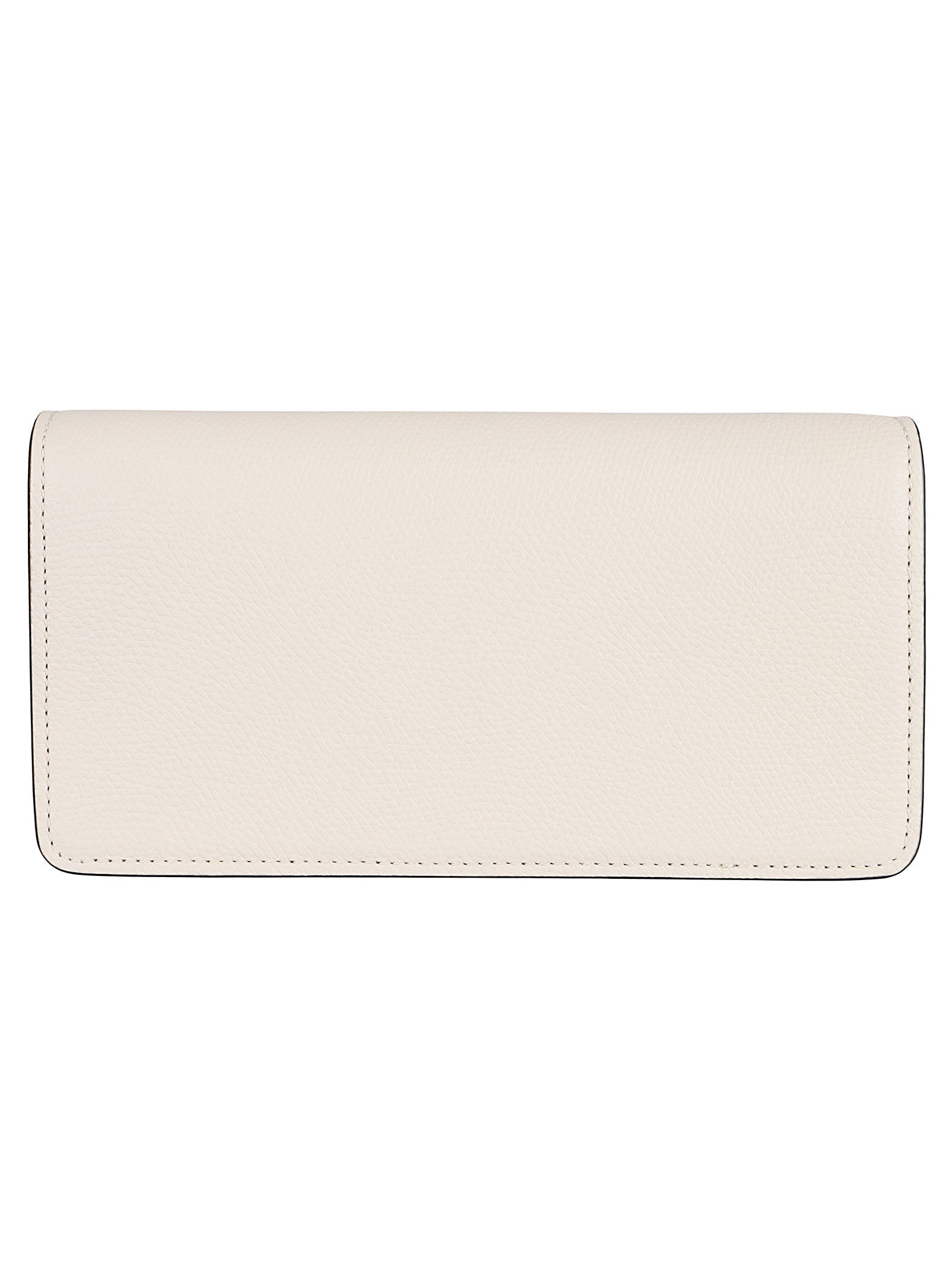Textured Leather Wallet with Flap Closure and Accordion Interior