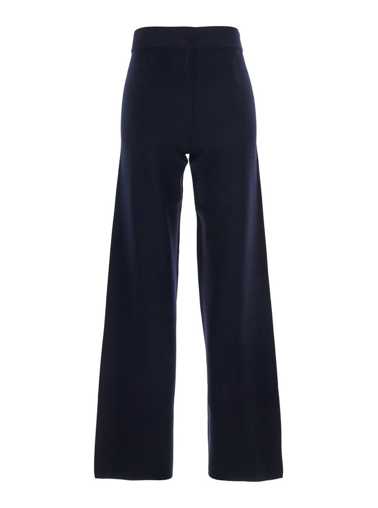 Wide-Leg High-Waisted Pants With Seamless Finish